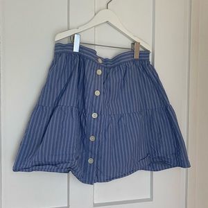 Madewell Pinstripe Mini Skirt